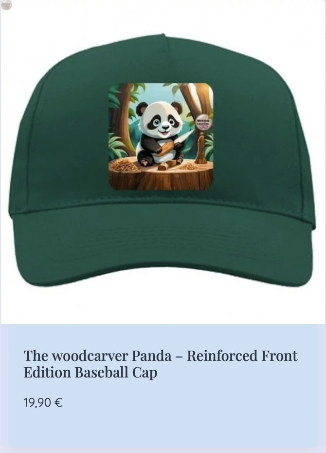 Home - baseball cap the woodcarver panda by whittled lovelies shop